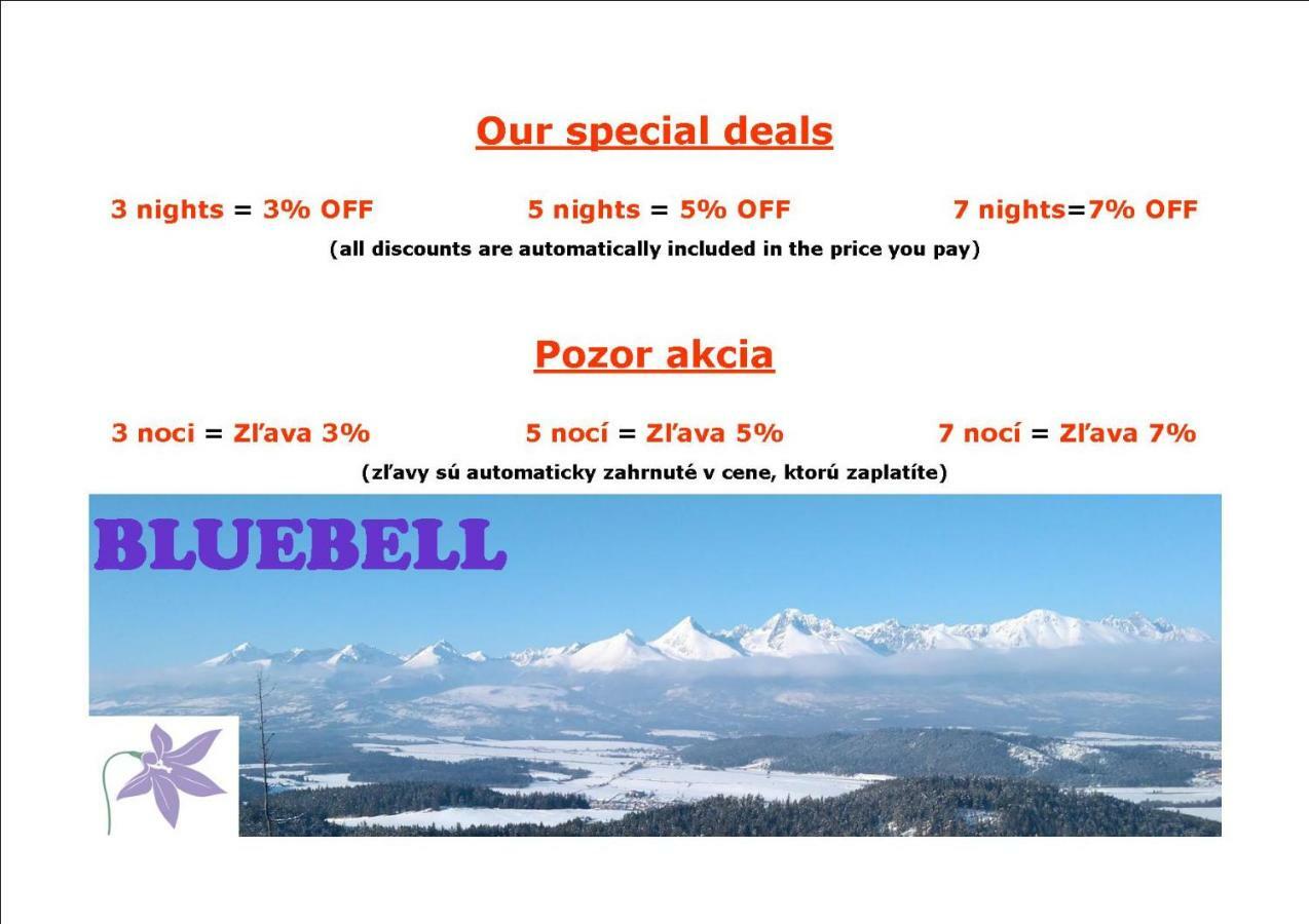 Apartamento Bluebell Mengusovce Exterior foto
